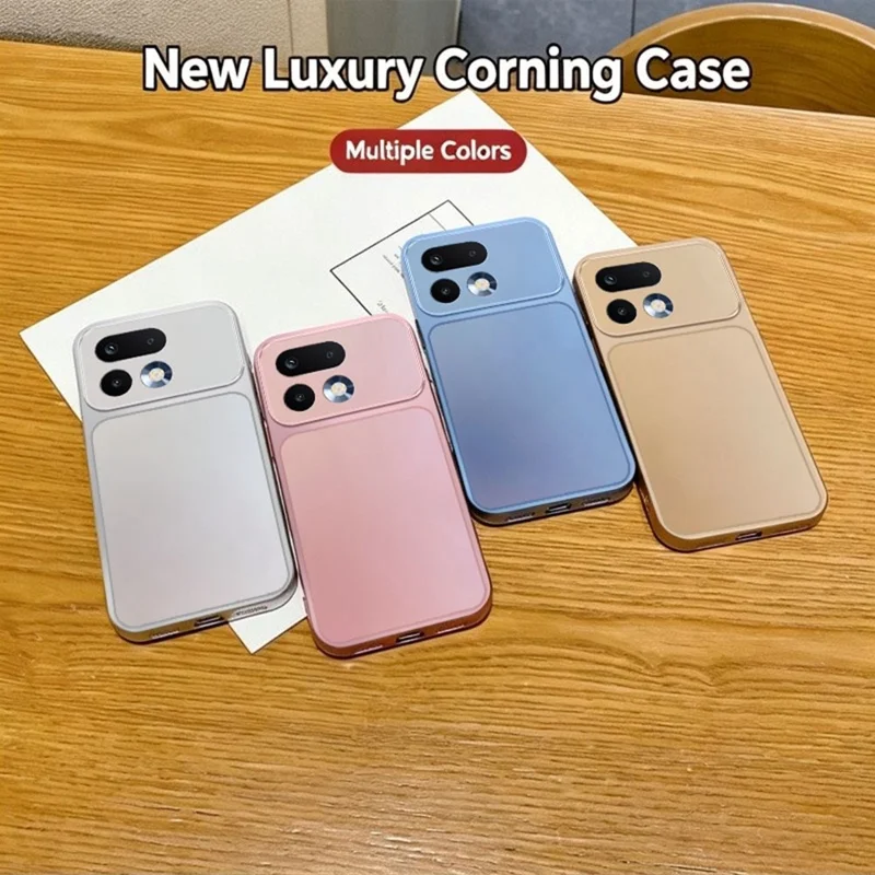 Miękka obudowa na telefon Realme 16 Pro+ 5G, metaliczna farba, pokrowiec tylny TPU+PC - niebieski