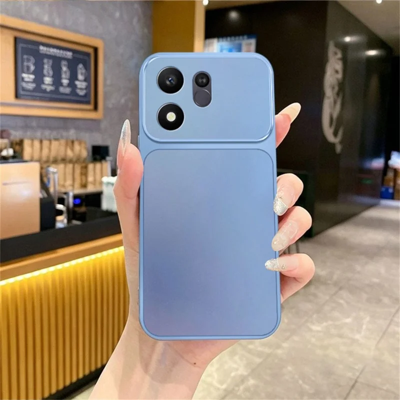 Blød telefonbeskyttelse til Honor 600 Smart 5G med metallisk maling TPU + PC bagside - Blå
