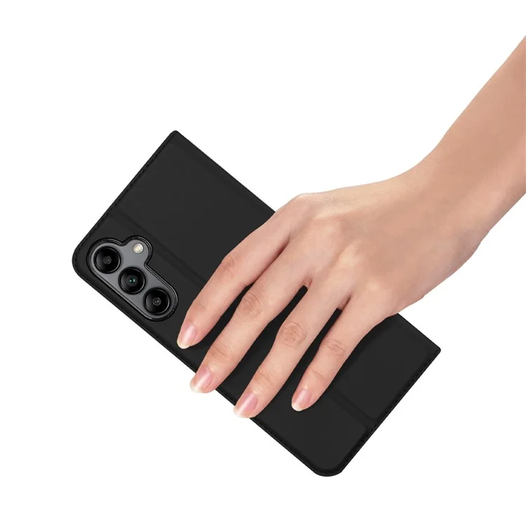 DUX DUCIS Skin Pro Series PU Leather Stand Case para Samsung Galaxy A34 5G, Fecho Magnético Suporte para Cartão de Crédito Folio Flip Phone Cover - Preto