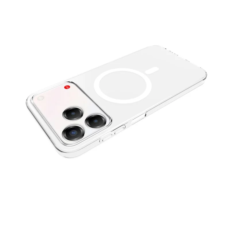 For ZTE Nubia A57 4G Magnetic Case Watermark-Resistant TPU Phone Back Cover - Transparent