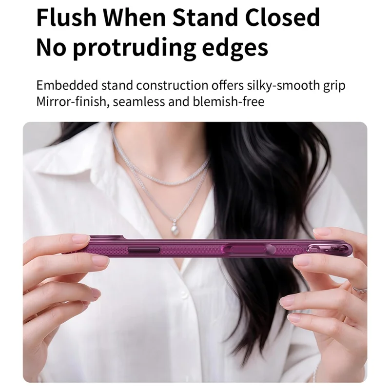 Magnetic Phone Case for iPhone 18 Pro Max  /  17 Pro Max Air Cushion Shockproof PC + TPU Mobile Back Cover - Wine Red