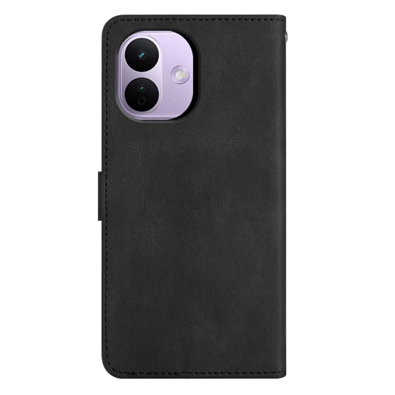 For Xiaomi Redmi Note 17 Pro 5G Case Crazy Horse Texture PU Leather Wallet Stand Phone Cover - Black