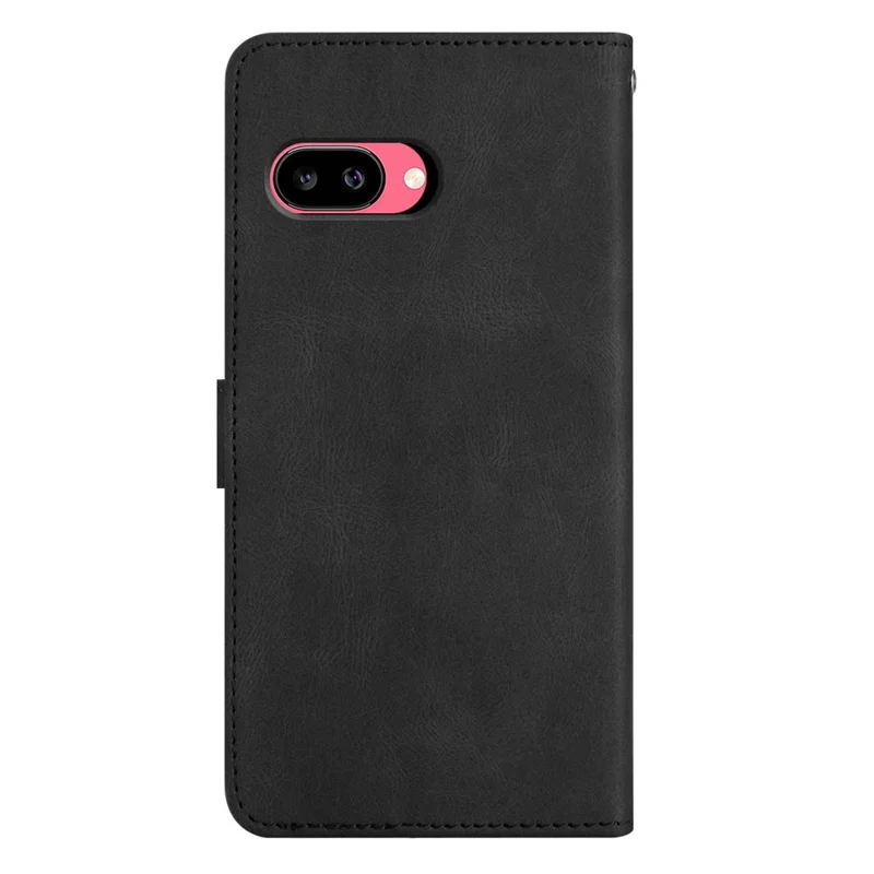For Google Pixel 11a Case Crazy Horse Texture PU Leather Wallet Stand Phone Cover - Black
