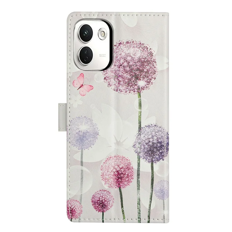 For Xiaomi Redmi Note 17 Pro+ 5G / Note 17 Pro Max 5G Case Pattern Printing Wallet Stand Flip Leather Phone Cover with Strap - Dandelion