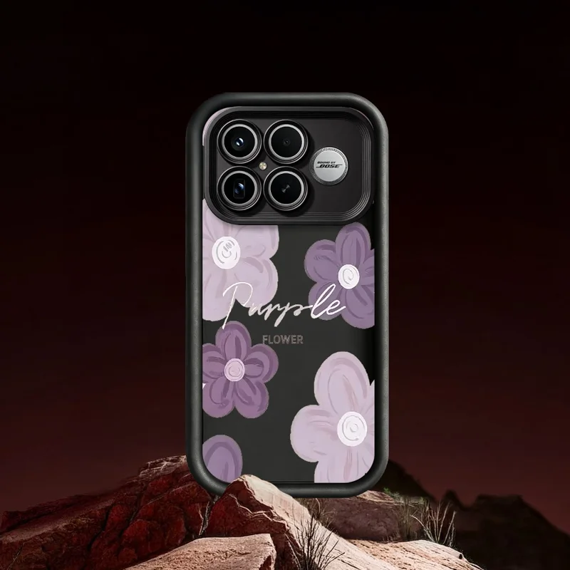 Für Xiaomi Poco F8 Ultra Hülle Blumenmuster Druck Anti-Rutsch-TPU-Handyhülle - Weiß