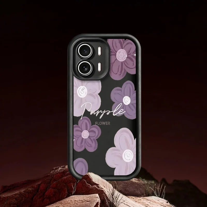 For Oppo A6x 5G  /  A6x 4G Case Floral Pattern Printing Rubberized TPU Phone Cover - White