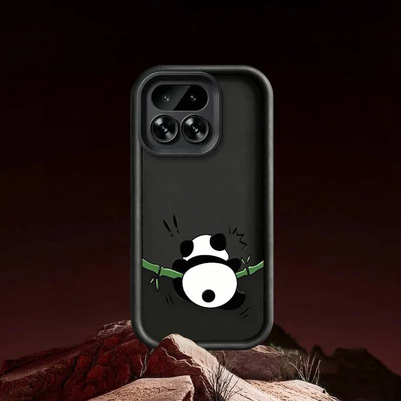 For Realme 16 Pro 5G TPU Case Rubberized Anti-Slip Panda Pattern Printing Phone Cover - White