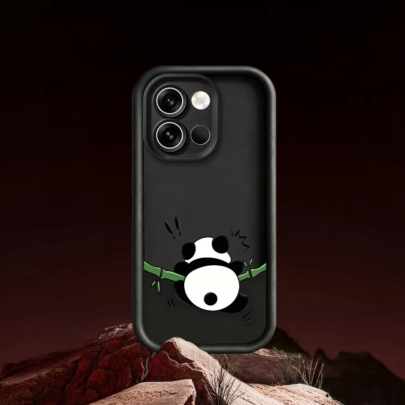 For OnePlus Nord 6 5G TPU Case Rubberized Anti-Slip Panda Pattern Printing Phone Cover - White