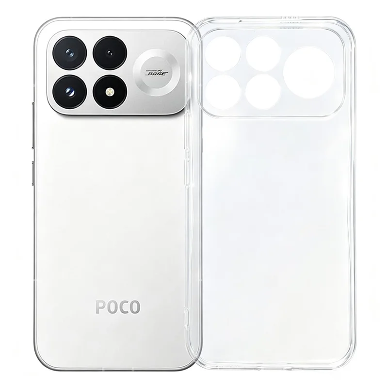 غطاء خلفي لهاتف Xiaomi Poco F9 Pro 5G، غطاء شفاف رقيق جدًا مصنوع من مادة TPU مرنة - شفاف