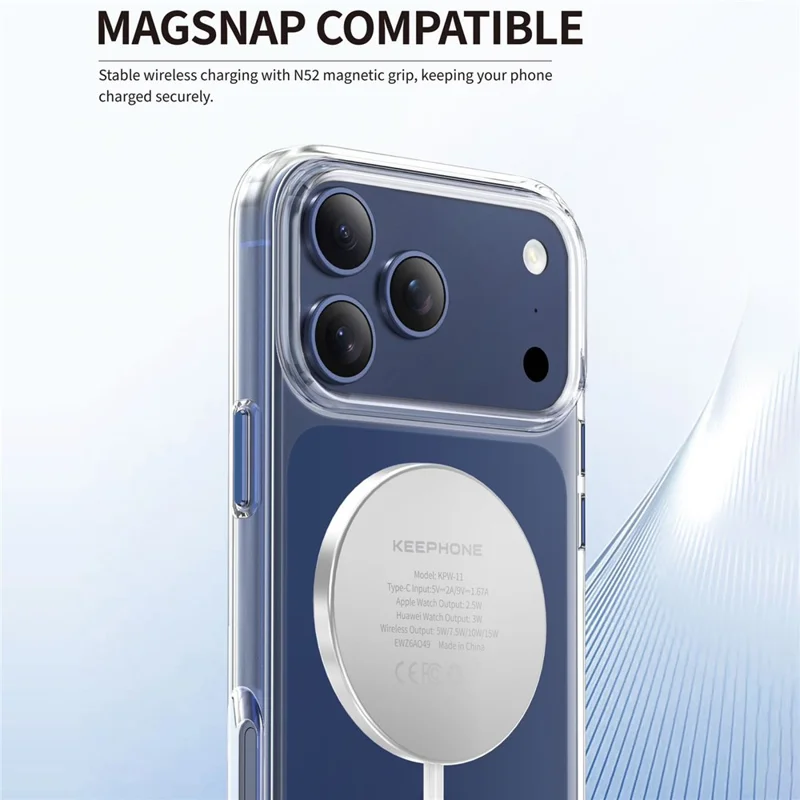 KEEPHONE REBECCA Seriesc for iPhone 18 Pro Max / 17 Pro Max Magnetic Case Anti-Yellowing PC Phone Cover - Deep Blue