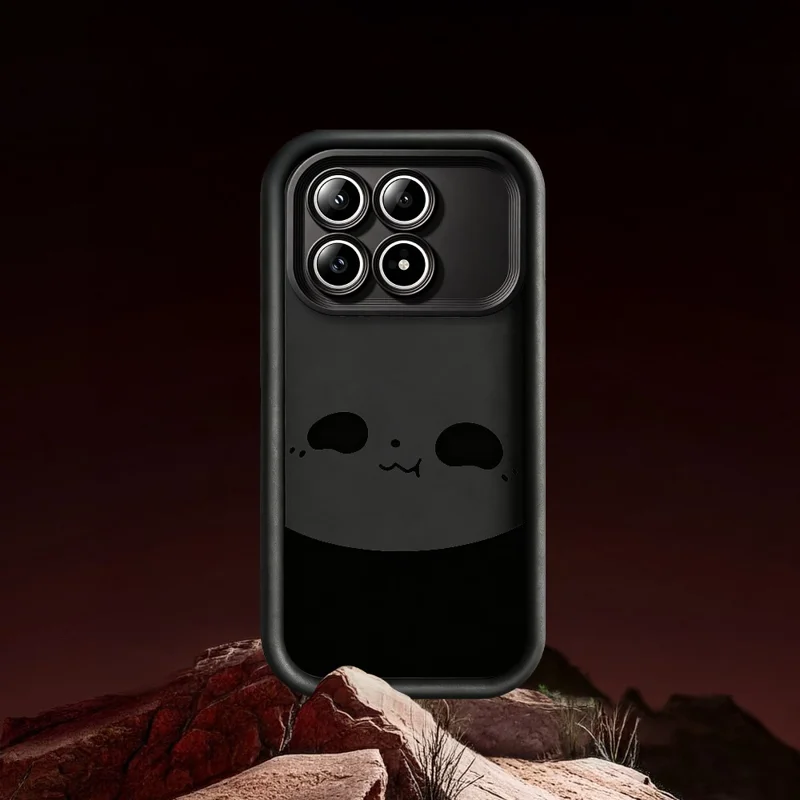 Cover per Xiaomi Poco F8 Pro 5G con Motivo Panda, Copertura Posteriore in TPU Antiscivolo con Superficie Gommosa - Bianco