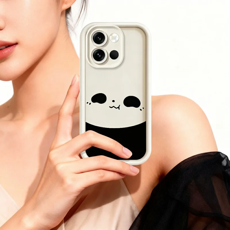 Obudowa na OnePlus Nord 6 5G z Motywem Panda, Gumowana Powierzchnia TPU, Antypoślizgowa Pokrywa Tylna - Biały