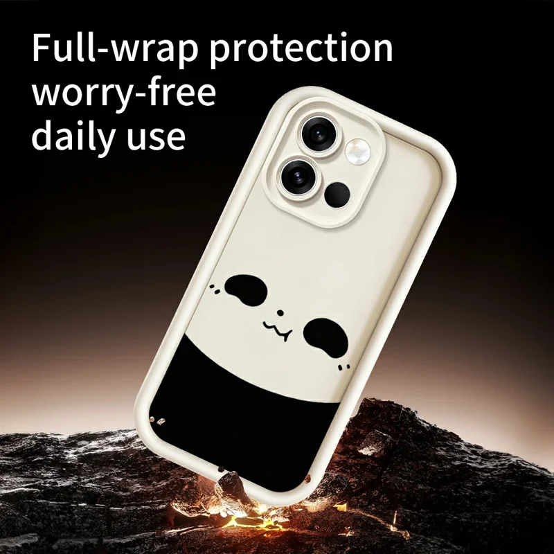 Obudowa na OnePlus Nord 6 5G z Motywem Panda, Gumowana Powierzchnia TPU, Antypoślizgowa Pokrywa Tylna - Biały