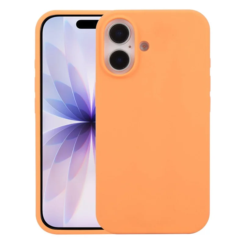 For iPhone 17 Magnetic Case Compatible with MagSafe Liquid Silicone Phone Back Cover (No Logo) - Orange
