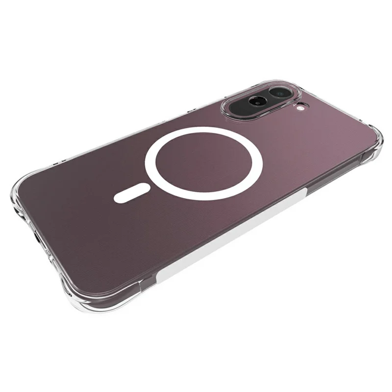 Custodia magnetica per OnePlus N6x 4G, cover posteriore in TPU antiurto trasparente