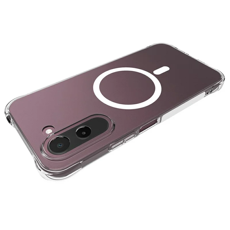 Custodia magnetica per OnePlus N6x 4G, cover posteriore in TPU antiurto trasparente