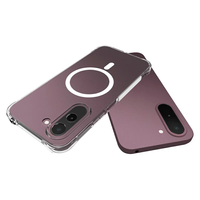 Custodia magnetica per OnePlus N6x 4G, cover posteriore in TPU antiurto trasparente