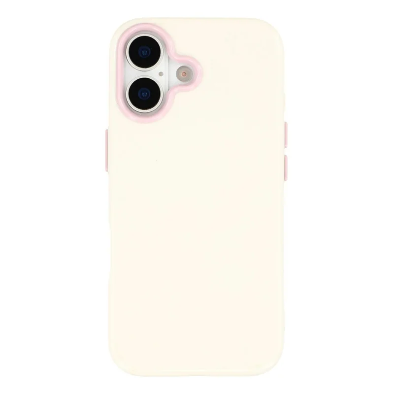 Voor iPhone 17 Hoesje Stootvrij TPU Telefoonhoesje met Uitneembare Cameraframe - Wit