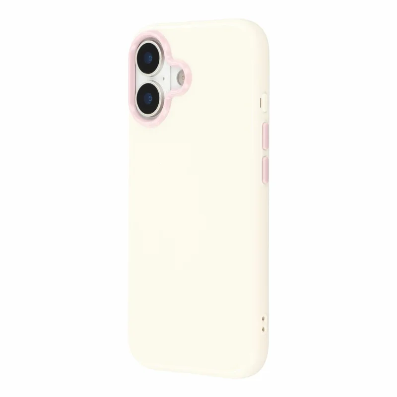 Voor iPhone 17 Hoesje Stootvrij TPU Telefoonhoesje met Uitneembare Cameraframe - Wit