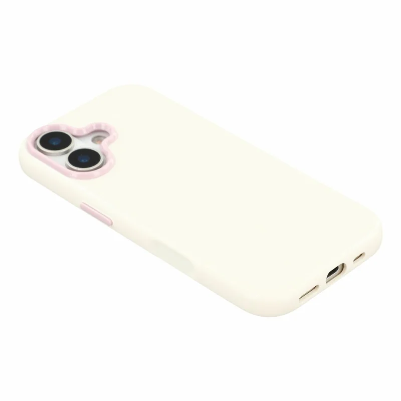 Voor iPhone 17 Hoesje Stootvrij TPU Telefoonhoesje met Uitneembare Cameraframe - Wit