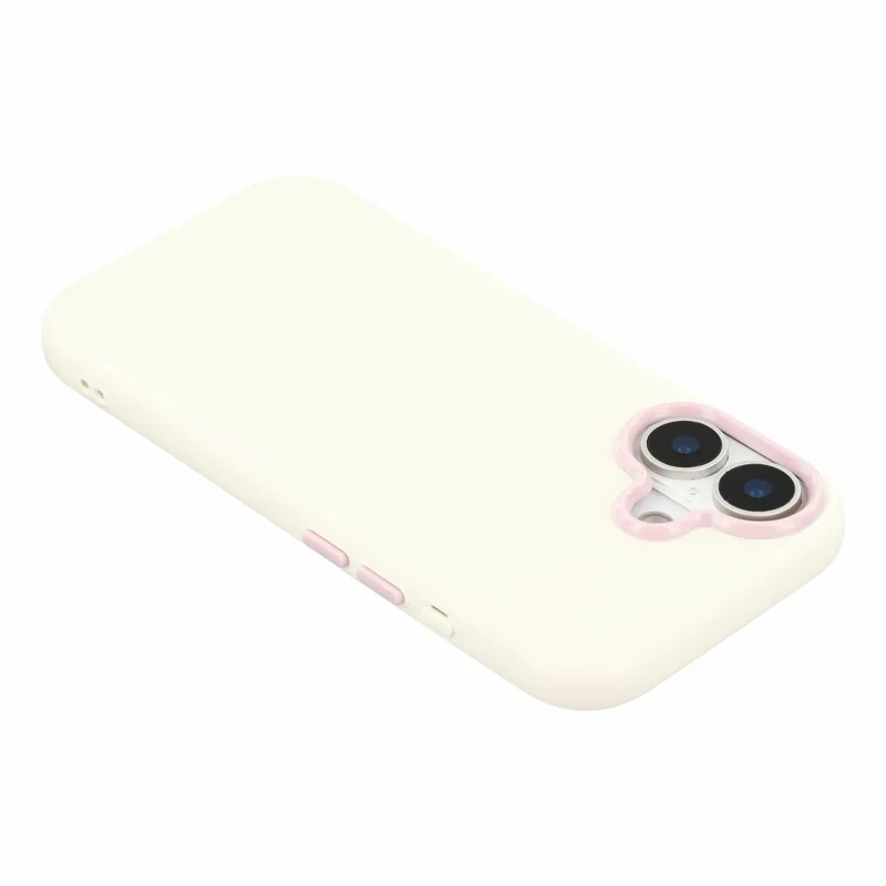 Voor iPhone 17 Hoesje Stootvrij TPU Telefoonhoesje met Uitneembare Cameraframe - Wit