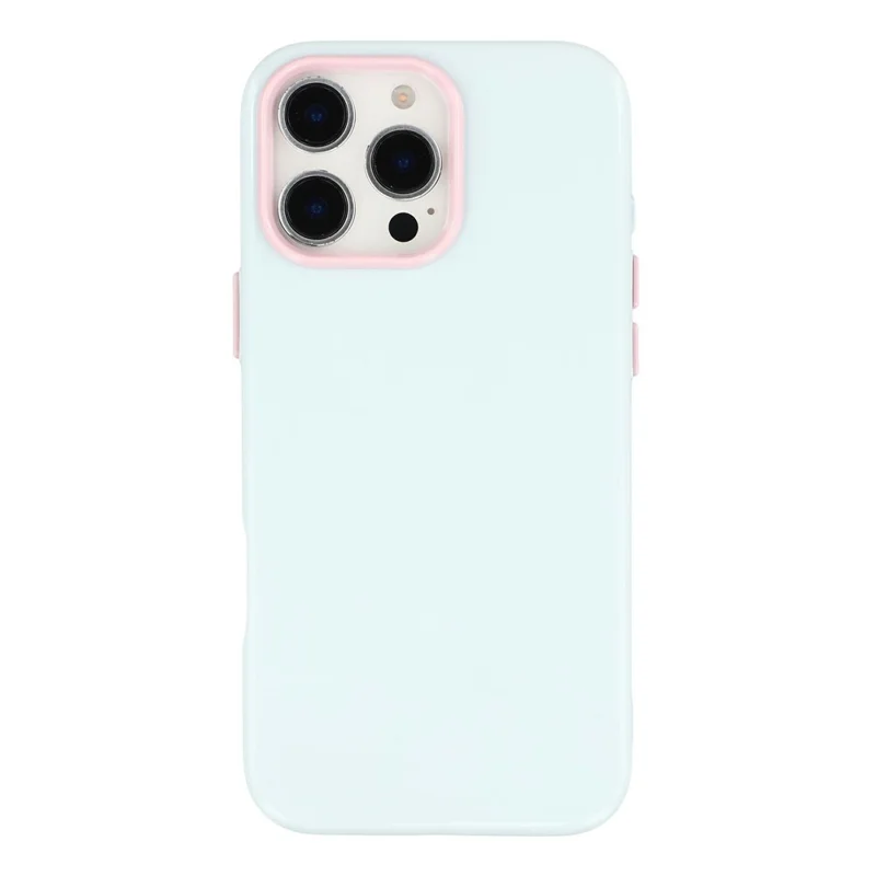 For iPhone 16 Pro Max Case Shockproof TPU Phone Cover with Detachable Camera Frame - Blue