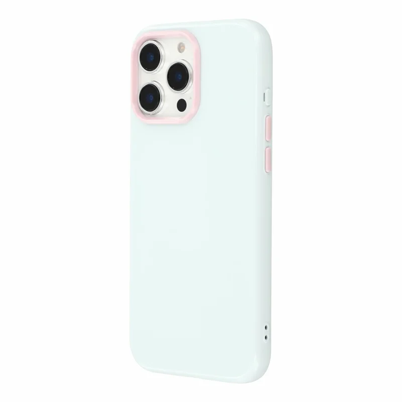 For iPhone 16 Pro Max Case Shockproof TPU Phone Cover with Detachable Camera Frame - Blue