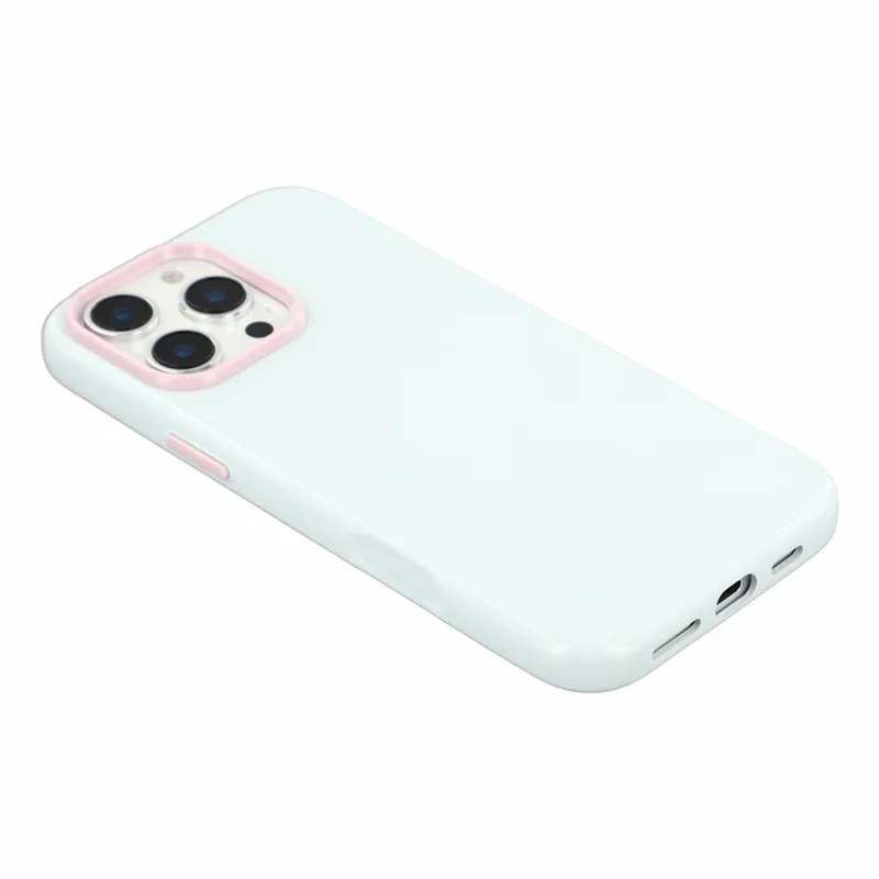 For iPhone 16 Pro Max Case Shockproof TPU Phone Cover with Detachable Camera Frame - Blue