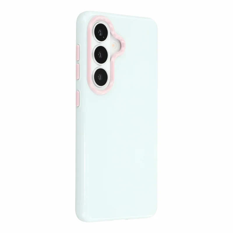 Voor Samsung Galaxy S25 Hoesje Stootvrij TPU Telefoonhoesje met Verwijderbaar Camerakader - Blauw