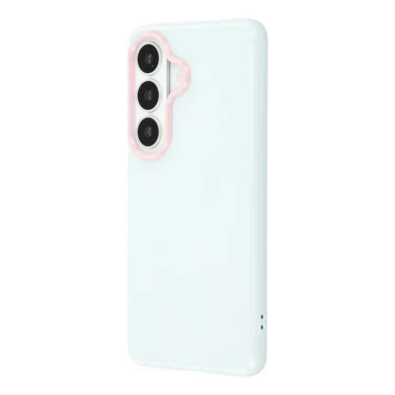 Voor Samsung Galaxy S25 Hoesje Stootvrij TPU Telefoonhoesje met Verwijderbaar Camerakader - Blauw