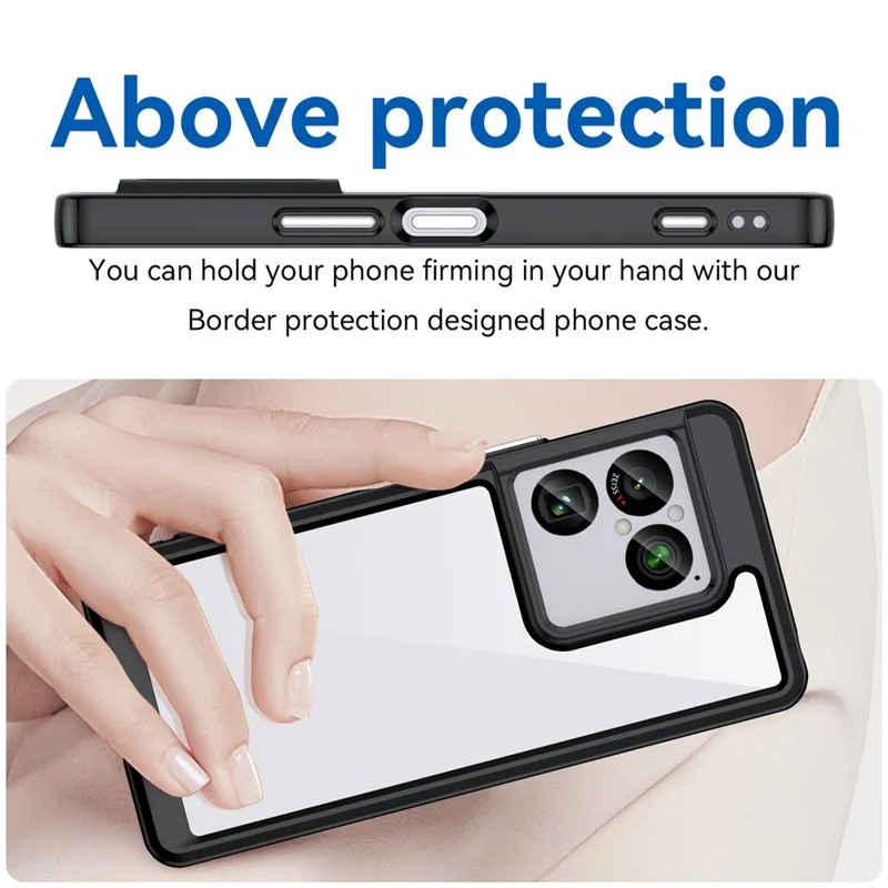 For Sony Xperia 1 VIII Case TPU + Acrylic Protective Clear Phone Cover - Black