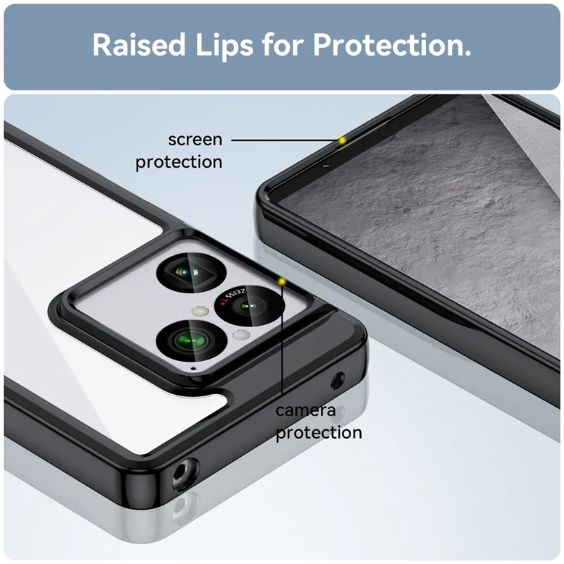 For Sony Xperia 1 VIII Case TPU + Acrylic Protective Clear Phone Cover - Black