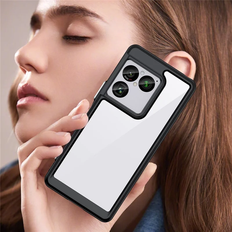 For Sony Xperia 1 VIII Case TPU + Acrylic Protective Clear Phone Cover - Black