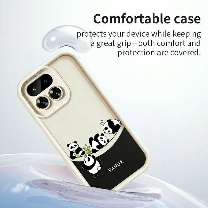For Realme 16 Pro 5G Case Four Cartoon Pandas Pattern Soft TPU Protective Phone Cover - White