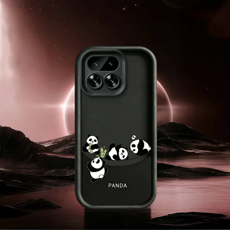 For Realme 16 Pro 5G Case Four Cartoon Pandas Pattern Soft TPU Protective Phone Cover - White