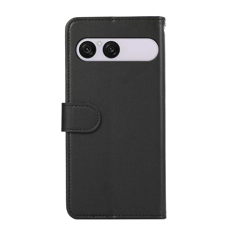 For Sony Xperia 10 VIII Case RFID Blocking Flip Leather Phone Cover - Black