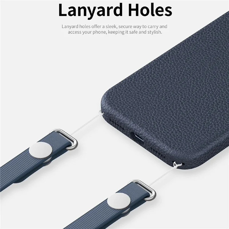 KEEPHONE LYCUCCI Series for iPhone 18 Pro Max  /  17 Pro Max Magnetic Case Liquid Silicone Phone Cover with Lanyard Holes - Light Grey