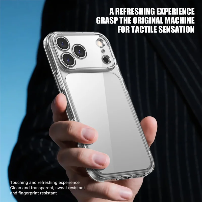 IPAKY til iPhone 18 Pro / 17 Pro Case TPU + PC tynd telefonbagdæksel med præcise udsparinger - Transparent