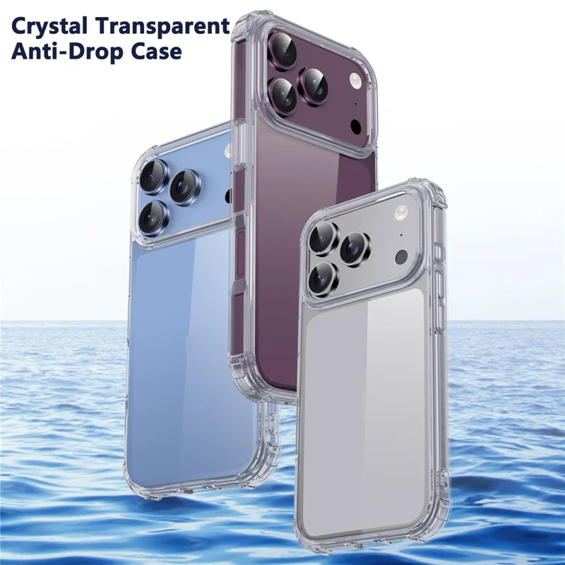 IPAKY til iPhone 18 Pro / 17 Pro Case Fire Hjørne Stødfast Klart Telefon Bagdæksel - Transparent