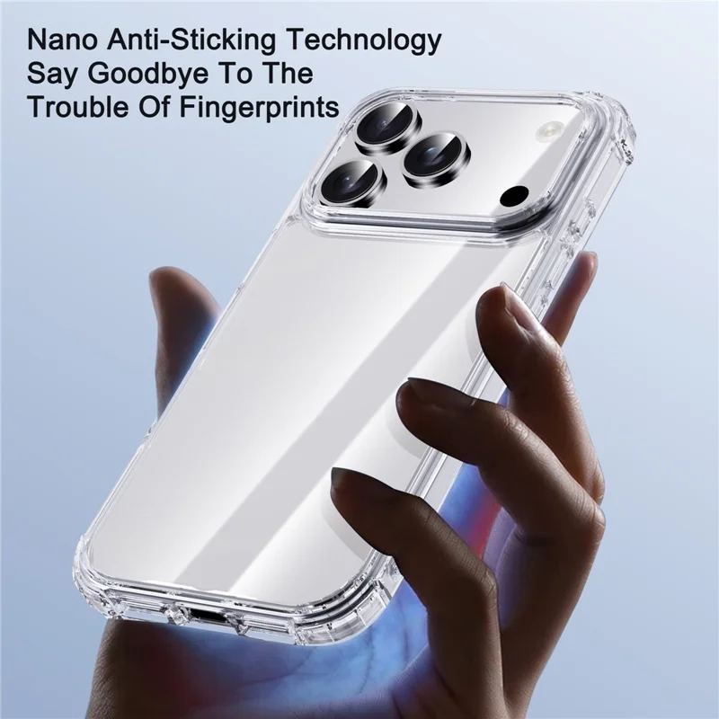 IPAKY til iPhone 18 Pro / 17 Pro Case Fire Hjørne Stødfast Klart Telefon Bagdæksel - Transparent