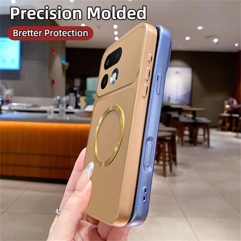 For Realme 16 Pro 5G Magnetic Case CD Pattern Ring Metallic Painted TPU Phone Back Cover - Pink