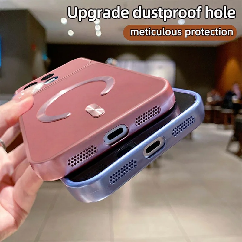 For Realme 16T 5G Magnetic Case C-Shaped CD Pattern Ring with Tail Metallic Painted TPU Phone Back Cover - Pink
