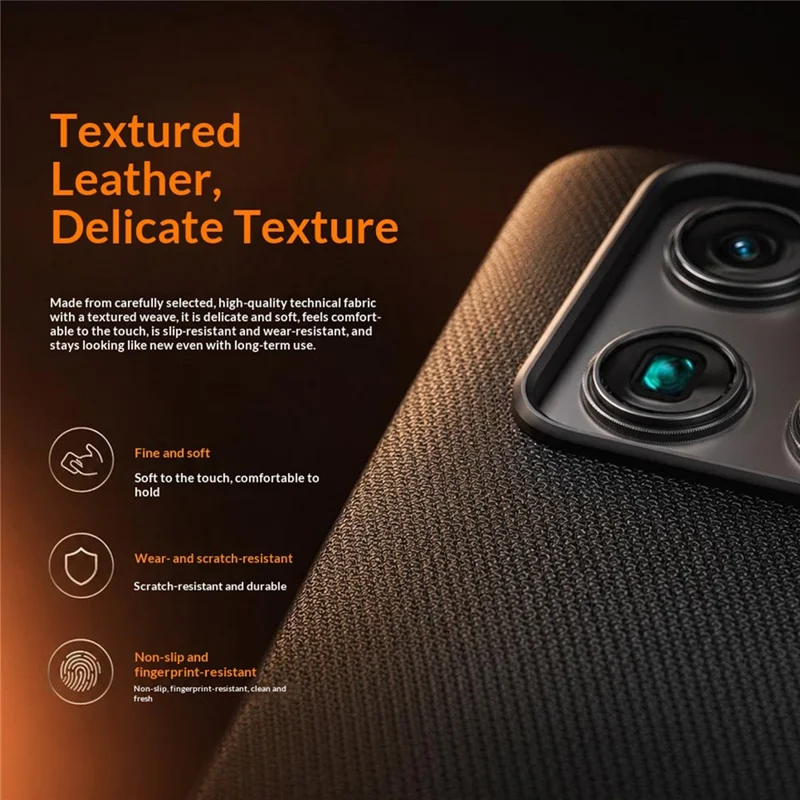 For Motorola Razr Fold 5G Case with Anti-Spy Screen Protector Magnetic Rotating Kickstand Tech Fabric + PC Phone Cover - Black