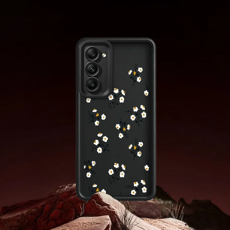 Cover in TPU per Xiaomi Redmi 15 5G (Global) (169 mm) con Motivo Floreale, Retro Antiscivolo per Telefono - Bianco