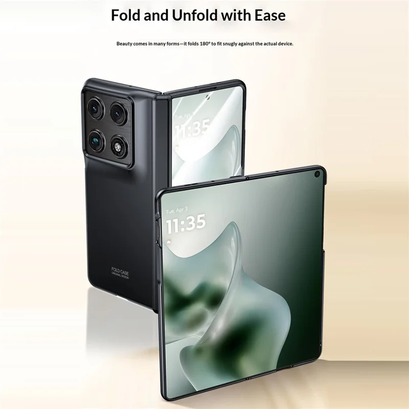 For Motorola Razr Fold 5G Case with Privacy Screen Protector Hard PC Skin-touch Phone Cover - Black