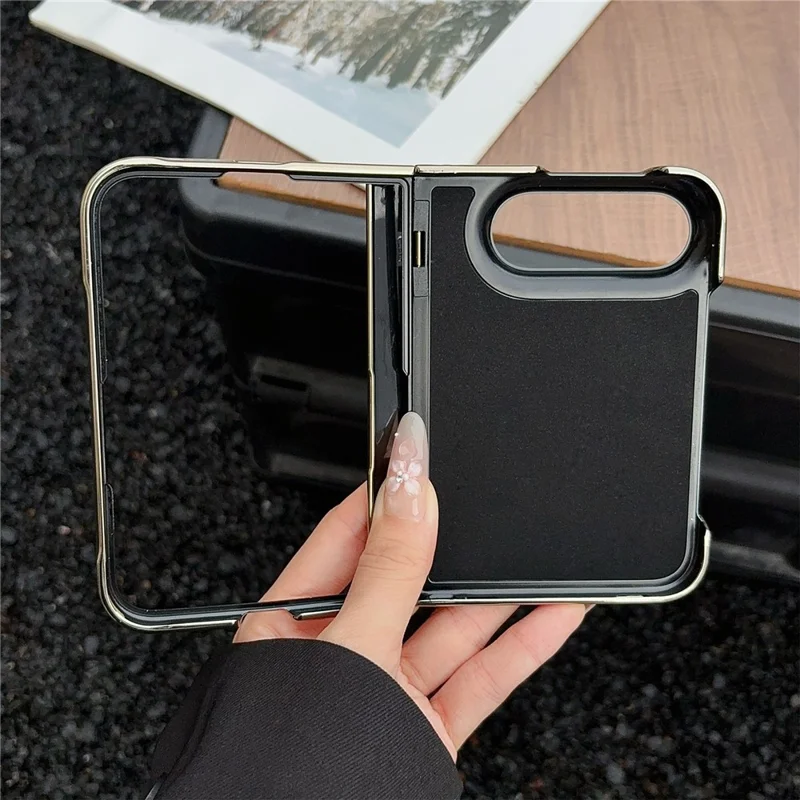 For iPhone Duo Magnetic Case Litchi Texture Electroplating Rotating Kickstand PU Leather Foldable Phone Cover - Green