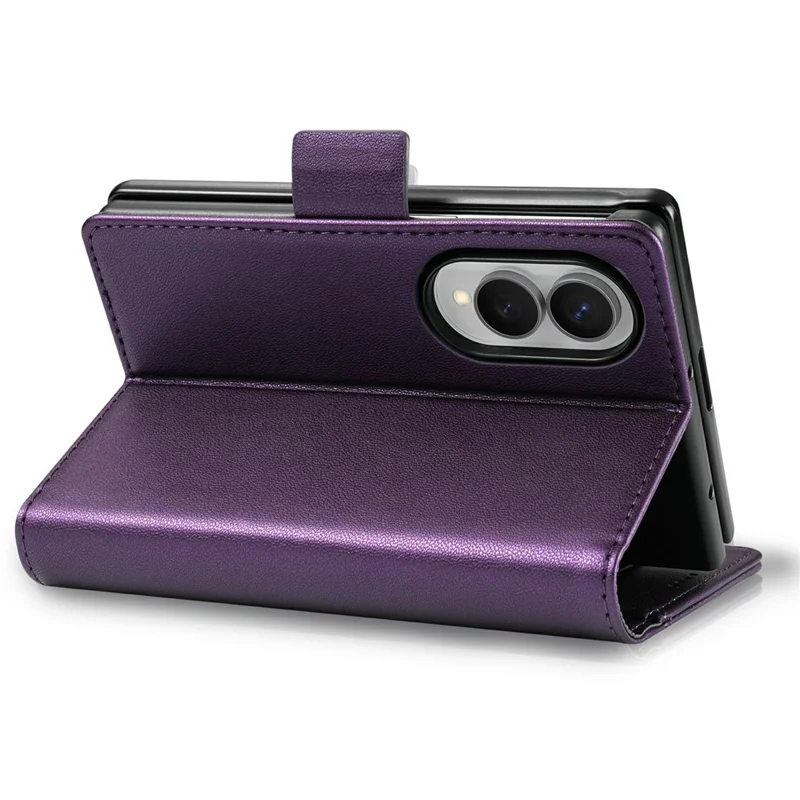 N.BEKUS For Samsung Galaxy Z Fold8 Stand Case RFID Blocking PU Leather Wallet Phone Cover - Purple