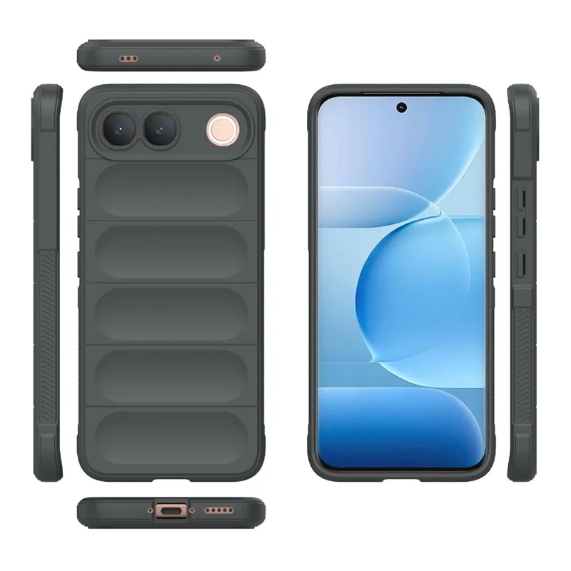 For vivo S2 5G Phone Case Anti-Drop Soft TPU Rugged Back Cover - Black