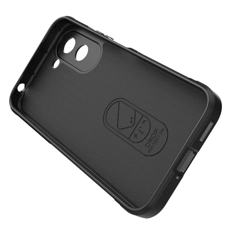 For OnePlus N6x 4G Phone Case Anti-Drop Soft TPU Rugged Back Cover - Black
