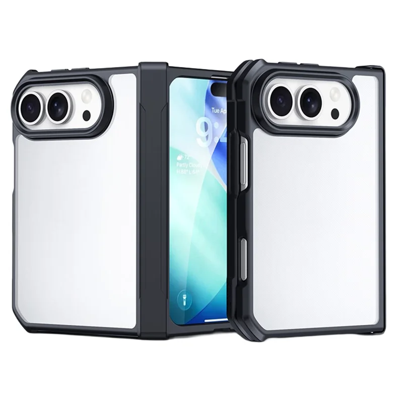 XUNDD for iPhone Duo Case Dropproof TPU + Acrylic Clear Back Phone Cover - Black